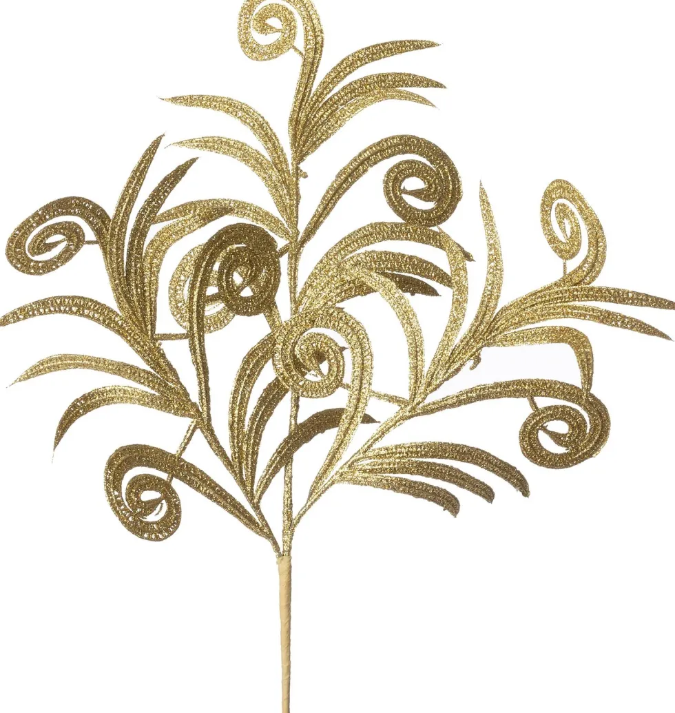 Intratuin kersttak Leona blad goud 55 cm