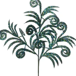 Intratuin kersttak Leona blad blauw 55 cm