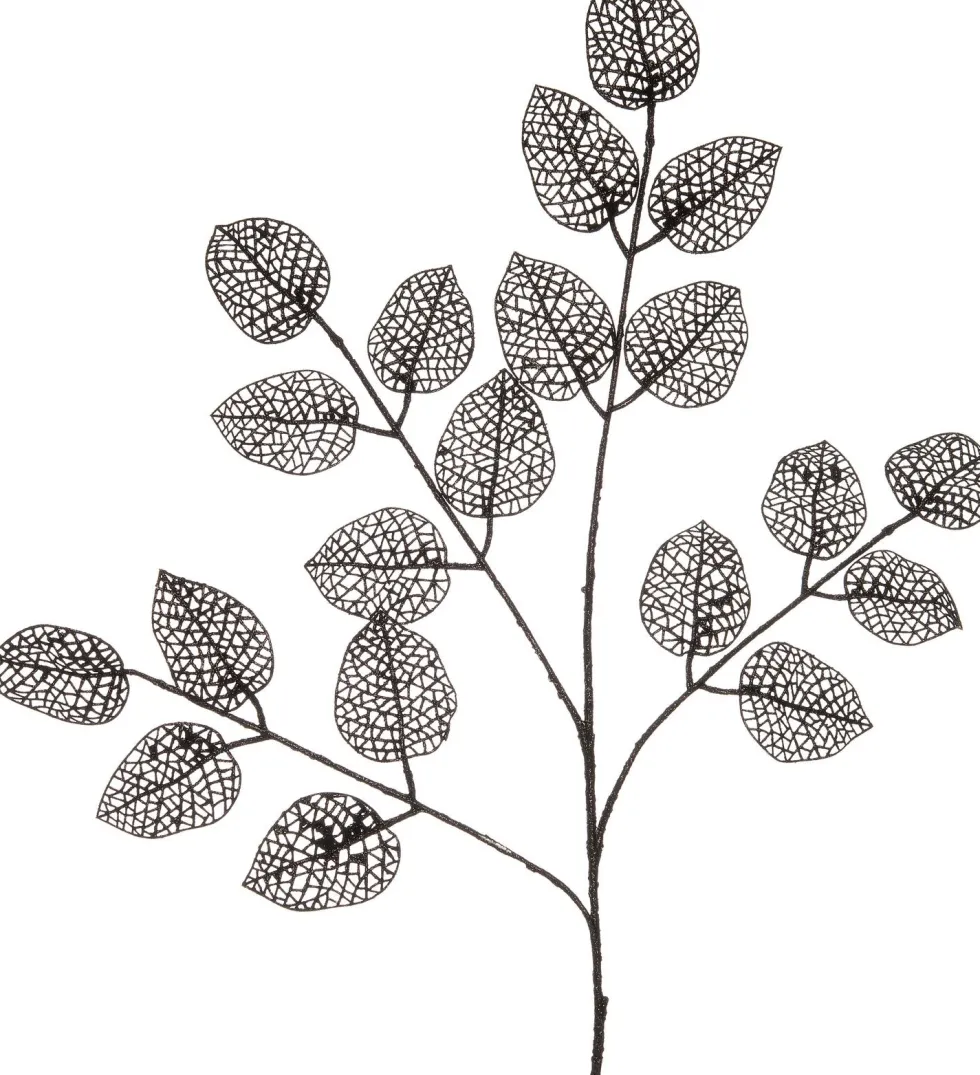 Intratuin kersttak met blad zwart 78 cm