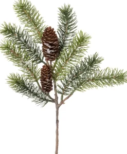 Intratuin kersttak met dennenappel besneeuwd 38 cm