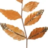 Intratuin kersttak met glitter bladeren licht bruin 69 cm