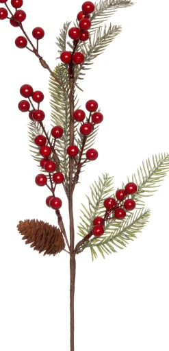 Intratuin kersttak met rode besjes 63 cm