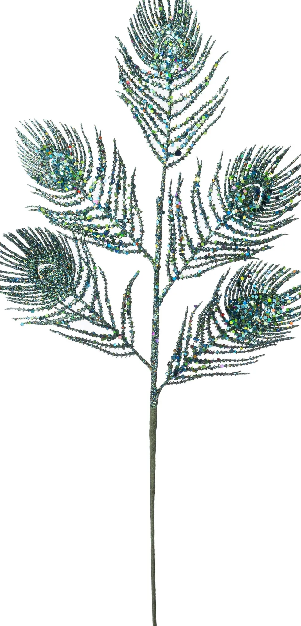 Intratuin kersttak Peco pauwenveer blauw 80 cm
