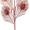 Intratuin kersttak Peco pauwenveer rood 80 cm
