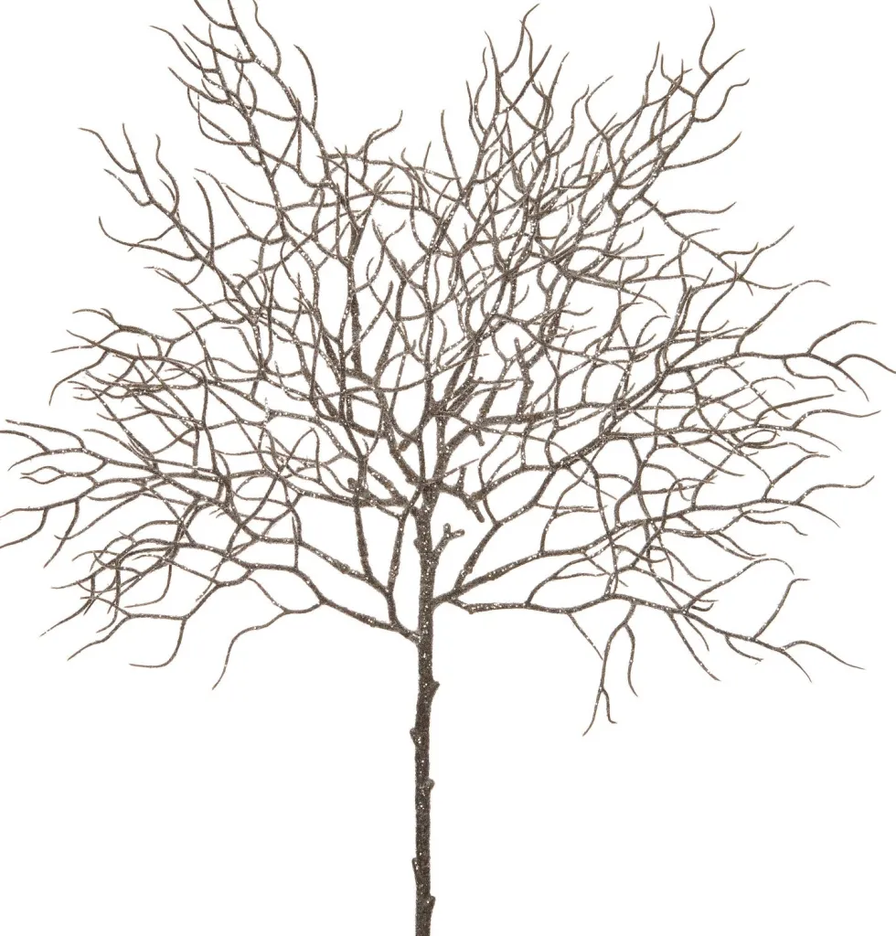 Intratuin kersttak wintertak met glitter zilver 58 cm