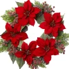 Intratuin krans met kerststerren rood D 61 cm