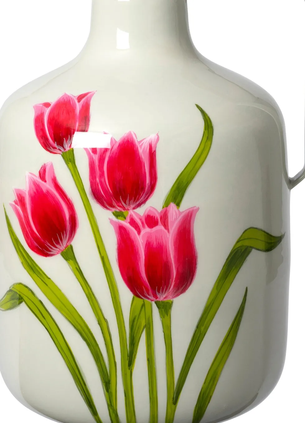 Intratuin kruik Ripon crème / groen / roze 18 x 17 x 22 cm