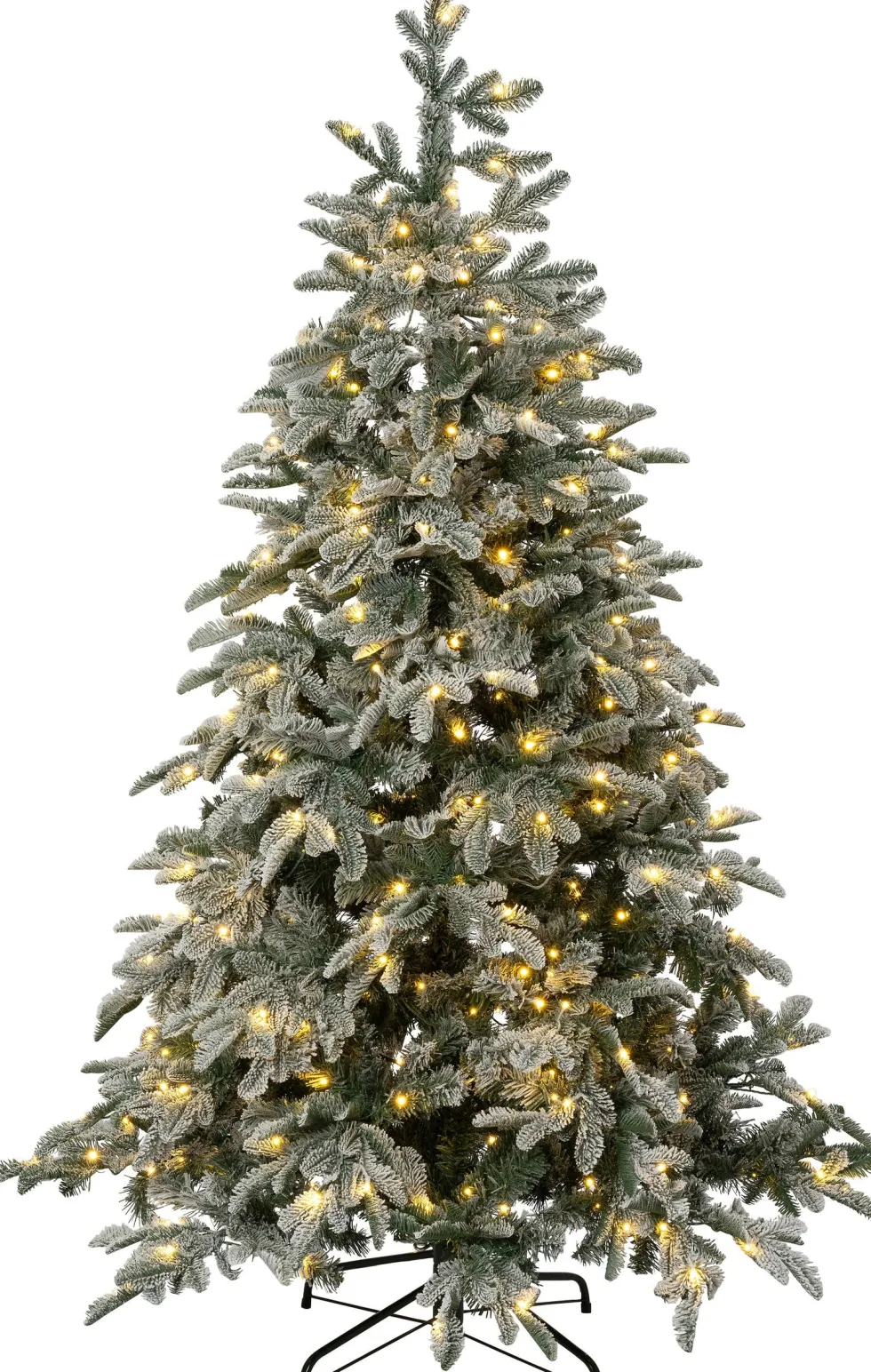 Intratuin kunstkerstboom Arne besneeuwd met 270 lampjes warm wit D 122 H 210 cm