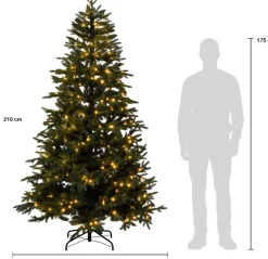 Intratuin kunstkerstboom Arjo met 420 lampjes warm wit D 129 H 210 cm