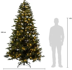 Intratuin kunstkerstboom Arjo met 530 lampjes warm wit D 147 H 240 cm