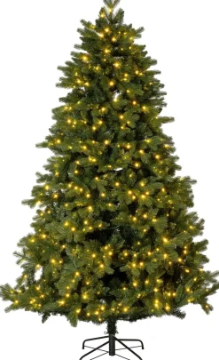 Intratuin kunstkerstboom Flachau met 500 lampjes warm wit D 143 H 210 cm