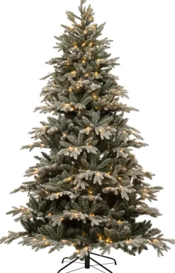 Intratuin kunstkerstboom Glis besneeuwd met 120 lampjes warm wit D 92 H 120 cm
