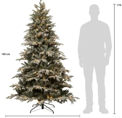 Intratuin kunstkerstboom Glis besneeuwd met 270 lampjes warm wit D 130 H 185 cm