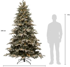 Intratuin kunstkerstboom Glis besneeuwd met 420 lampjes warm wit D 145 H 230 cm