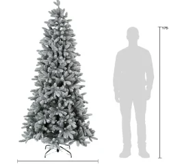 Intratuin kunstkerstboom Helle besneeuwd met 320 lampjes warm wit D 104 H 210 cm