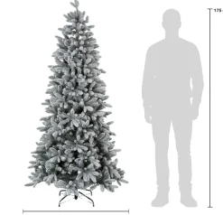 Intratuin kunstkerstboom Helle besneeuwd met 260 lampjes warm wit D 88 H 180 cm