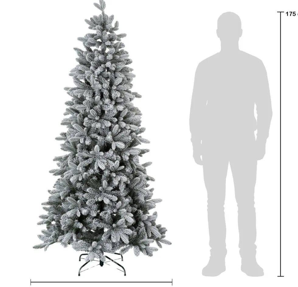 Intratuin kunstkerstboom Helle besneeuwd met 260 lampjes warm wit D 88 H 180 cm