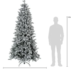 Intratuin kunstkerstboom Helle besneeuwd met 430 lampjes warm wit D 120 H 240 cm