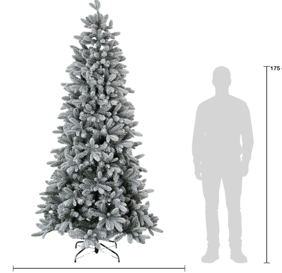 Intratuin kunstkerstboom Helle besneeuwd met 430 lampjes warm wit D 120 H 240 cm
