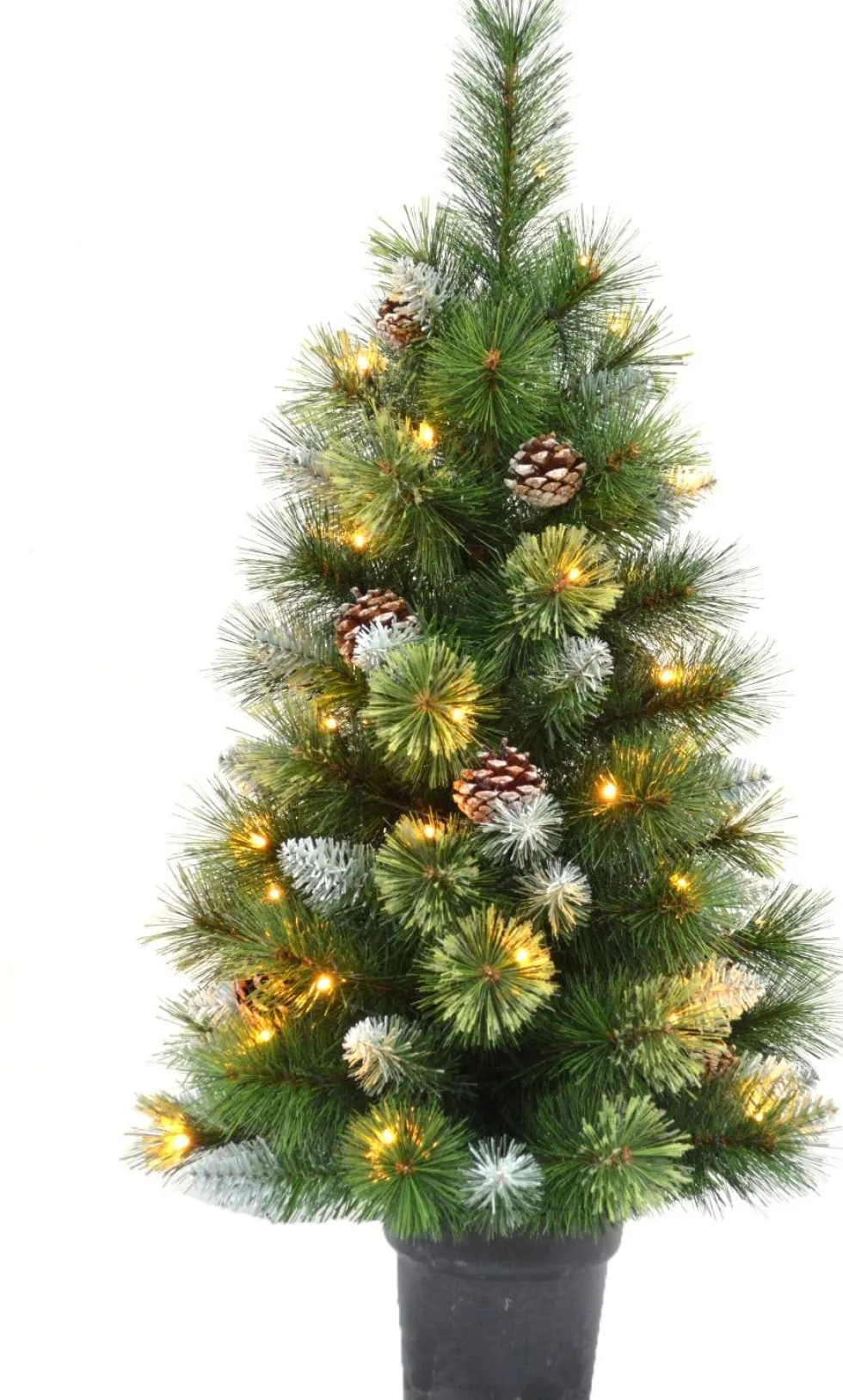 Intratuin kunstkerstboom met 40 lampjes warm wit D 48 H 90 cm
