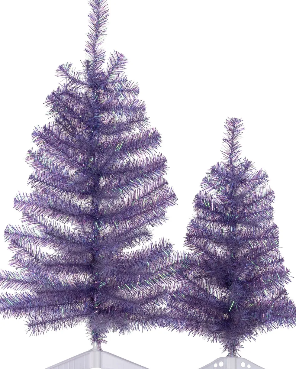 Intratuin kunstkerstboom paars D 50 H 90 cm