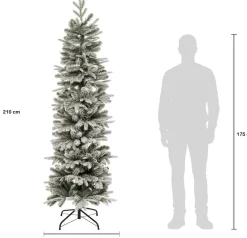 Intratuin kunstkerstboom Pencil besneeuwd D 64 H 210 cm