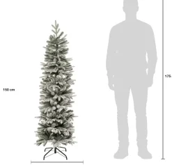 Intratuin kunstkerstboom Pencil besneeuwd D 58 H 150 cm