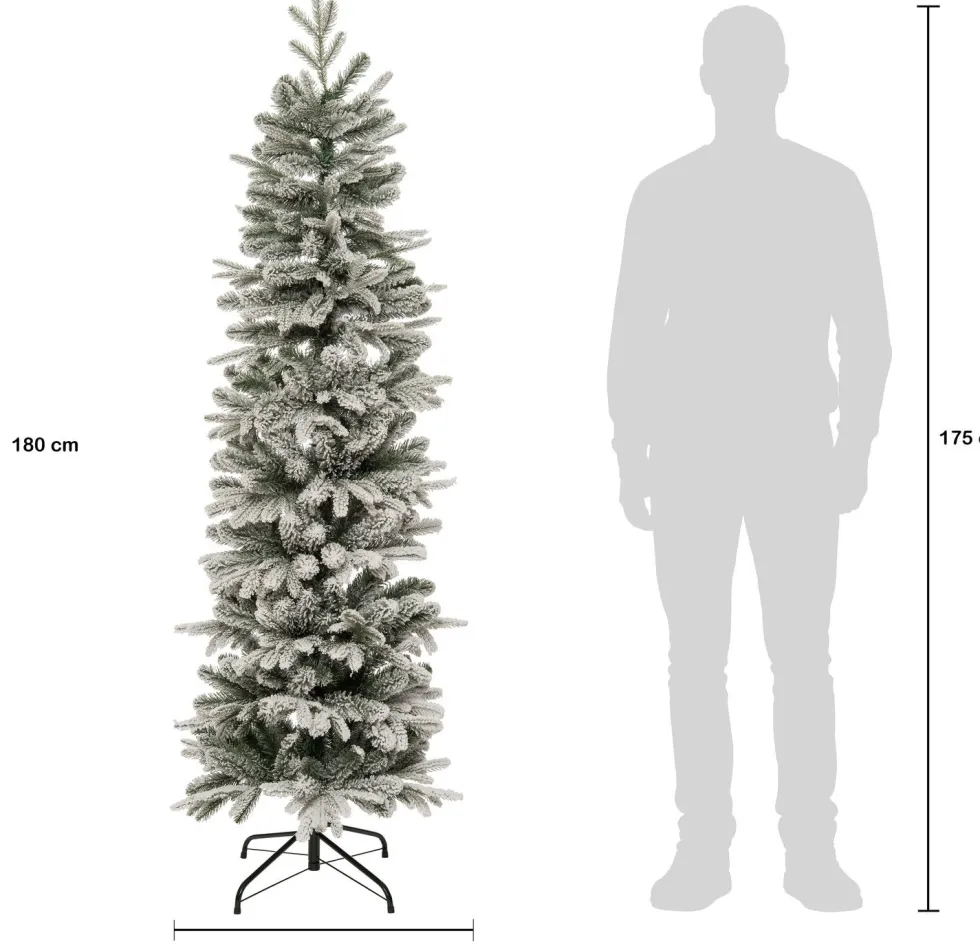 Intratuin kunstkerstboom Pencil besneeuwd D 61 H 180 cm