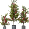Intratuin kunstkerstboom Redberry met bessen in pot D 28 H 62 cm