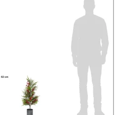 Intratuin kunstkerstboom Redberry met bessen in pot D 28 H 62 cm