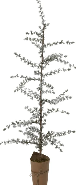 Intratuin kunstkerstboom Stag besneeuwd met 25 lampjes warm wit D 28 H 130 cm