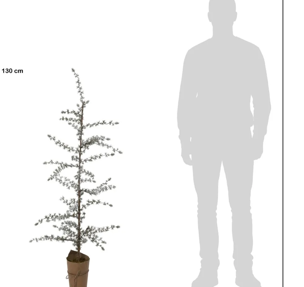Intratuin kunstkerstboom Stag besneeuwd met 25 lampjes warm wit D 28 H 130 cm