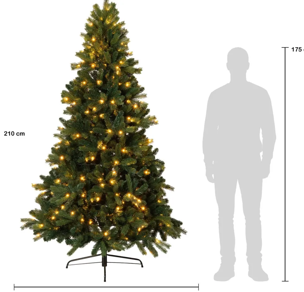 Intratuin kunstkerstboom Sven met 360 LED lampjes warm wit D 136 H 210 cm