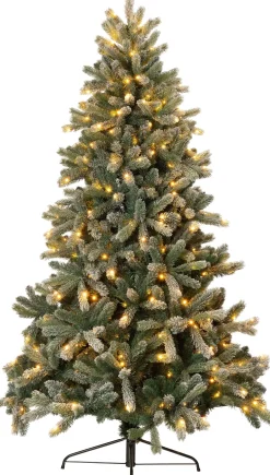 Intratuin kunstkerstboom Sven besneeuwd met 360 lampjes warm wit D 136 H 210 cm