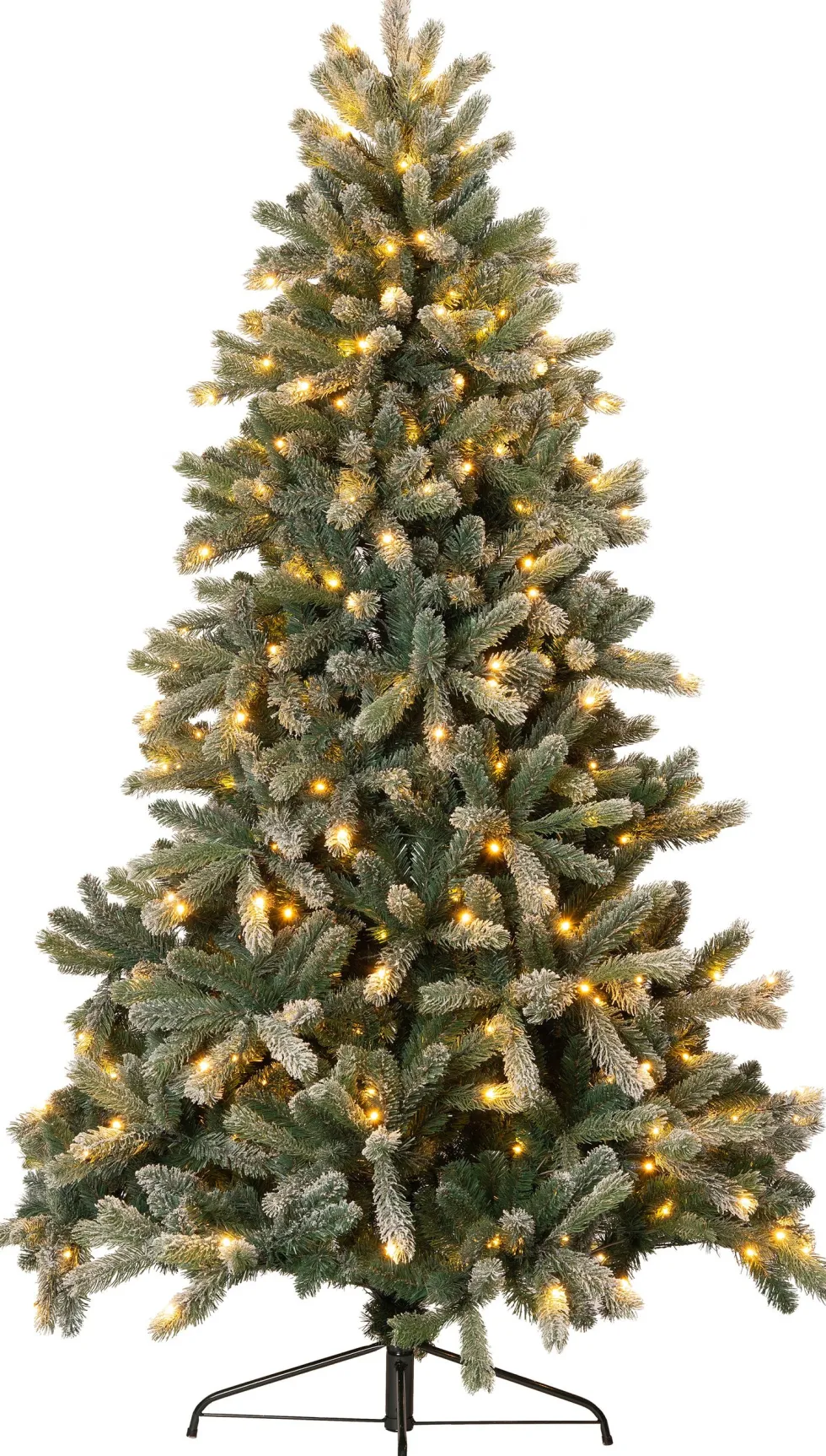 Intratuin kunstkerstboom Sven besneeuwd met 250 LED lampjes warm wit D 118 H 180 cm