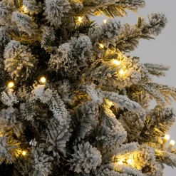 Intratuin kunstkerstboom Tronk besneeuwd op stam met 250 lampjes warm wit D 79 H 210 cm