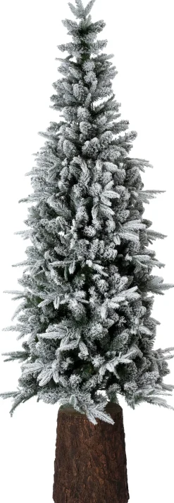 Intratuin kunstkerstboom Tronk besneeuwd op stam met 360 lampjes warm wit D 87 H 240 cm