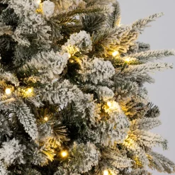 Intratuin kunstkerstboom Tronk besneeuwd op stam met 250 lampjes warm wit D 79 H 210 cm