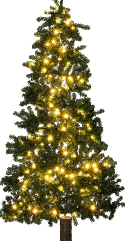 Intratuin kunstkerstboom voor aan muur met 130 lampjes 90 x 180 cm
