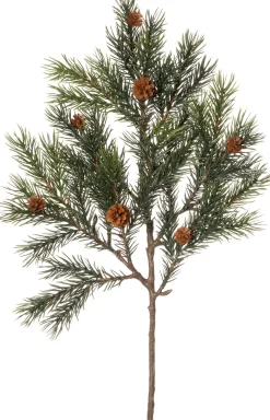 Intratuin kunstkersttak Den met dennenappels 53 cm groen