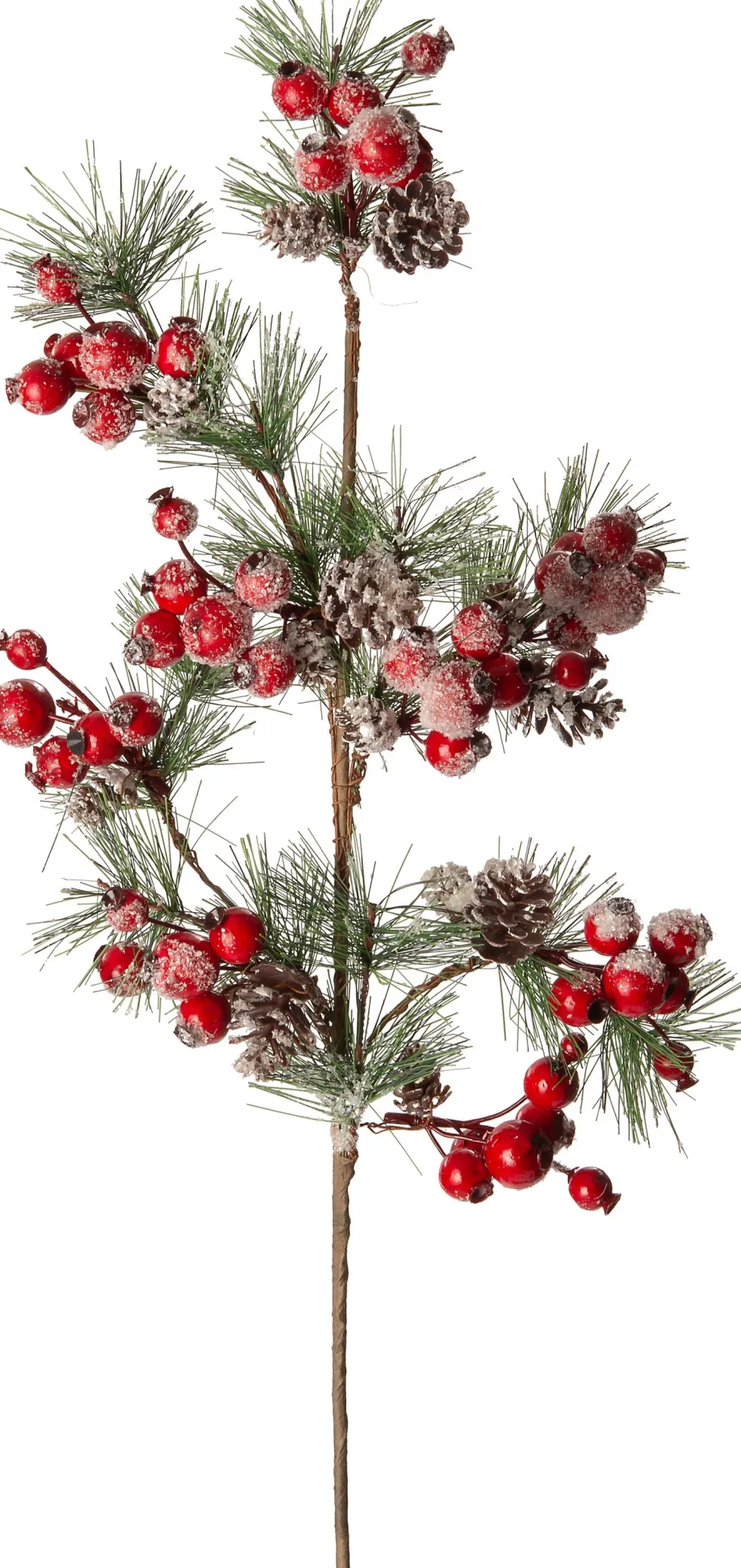 Intratuin kunstkersttak Dennen met bessen 80 cm groen