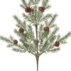 Intratuin kunstkersttak met dennenappels besneeuwd 28 x 4 x 80 cm