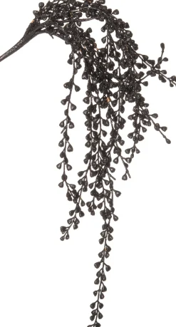 Intratuin kunstkersttak met glitter 76 cm zwart