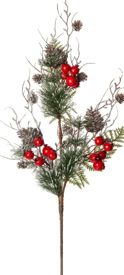 Intratuin kunstkersttak Pinus met bessen 70 cm rood