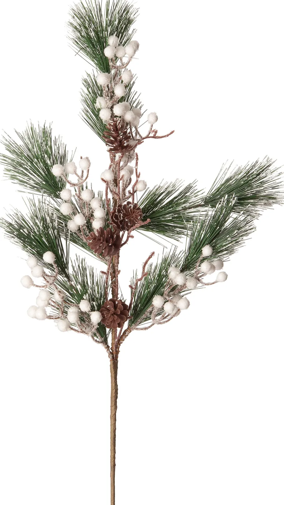 Intratuin kunstkersttak Pinus met bessen 79 cm wit