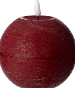 Intratuin LED bolkaars Jason rood D 10 H 11 cm