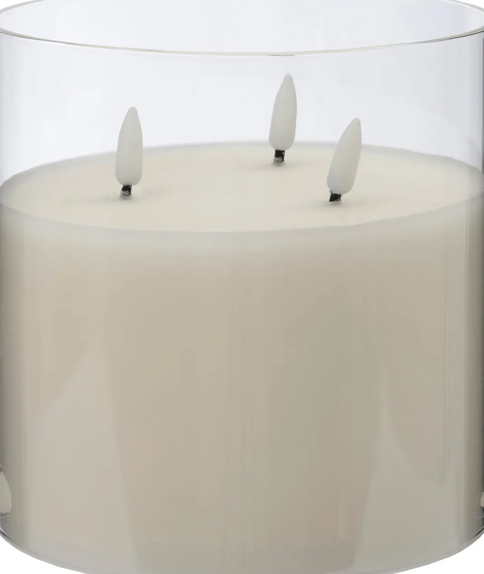 Intratuin LED kaars in glas Apollo transparant D 15 H 15 cm
