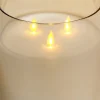 Intratuin LED kaars in glas met timer goud / wit D 15,5 H 15,5 cm