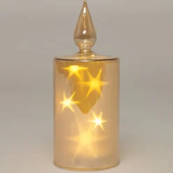 Intratuin LED kaars in glas oranje D 9 H 20 cm