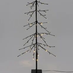 Intratuin LED kerstboom Daan zwart met 216 lampjes warm wit D 82 H 180 cm